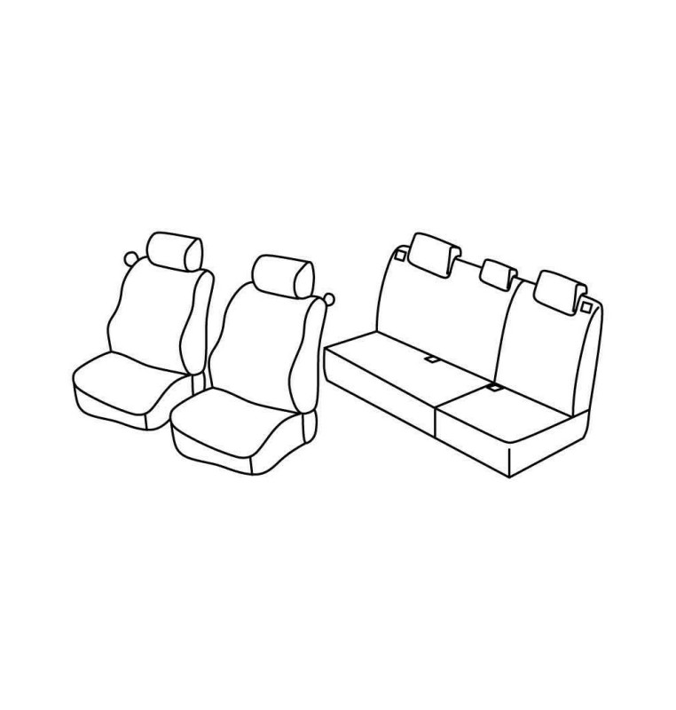 Set coprisedili Superior - Beige - compatibile per Renault Clio II Storia (10/05>12/10)