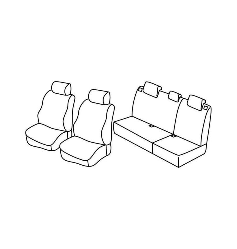 Set coprisedili Superior - Nocciola - compatibile per Renault Clio II 5p (03/98>09/05)