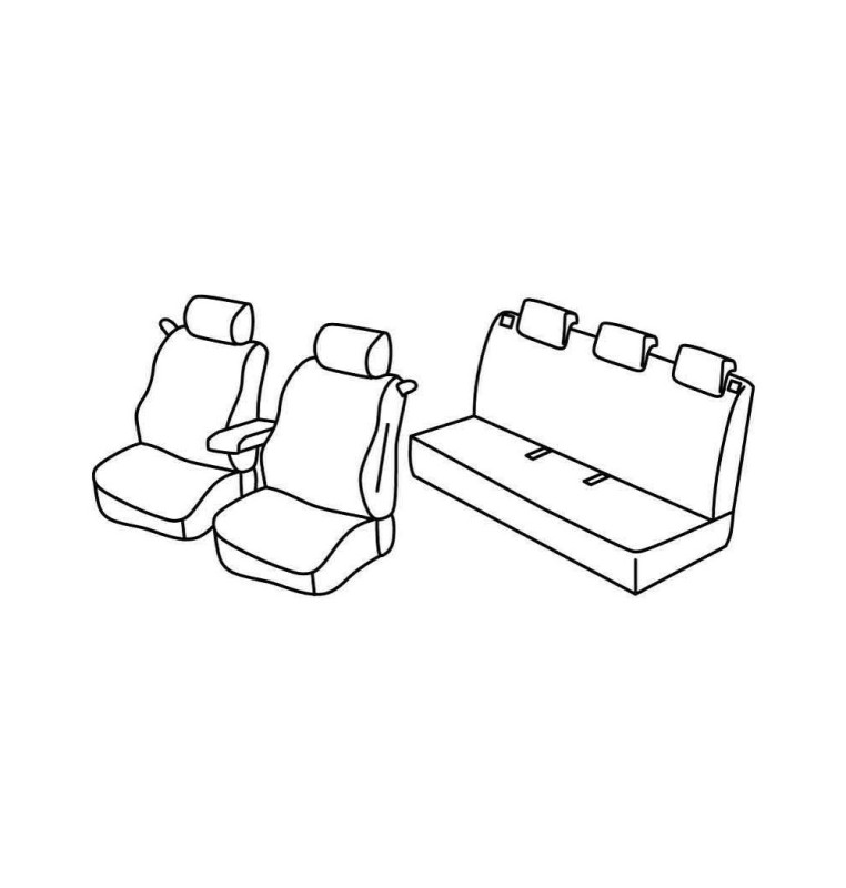 Set coprisedili Superior - Beige - compatibile per Renault Clio III 3p (10/05>01/13)