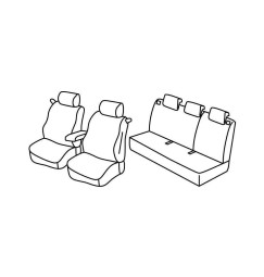 Set coprisedili Superior - Nocciola - compatibile per Renault Clio III 3p (10/05>01/13)