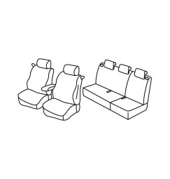 Set coprisedili Superior - Nocciola - compatibile per Renault Clio III 3p (10/05>01/13)