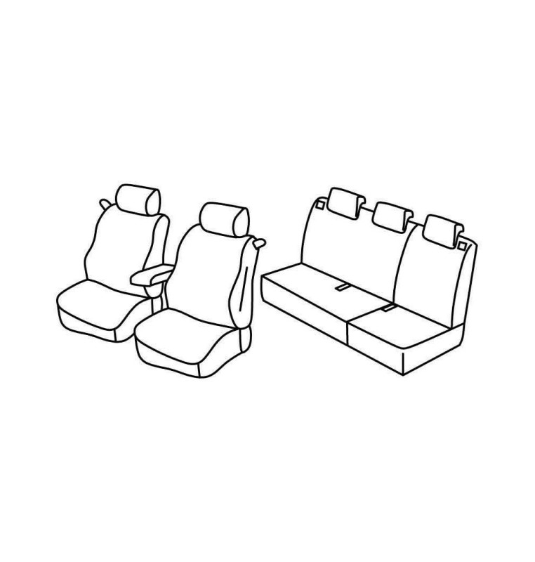 Set coprisedili Superior - Beige - compatibile per Renault Clio III 3p (10/05>01/13)