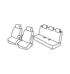 Set coprisedili Superior - Nocciola - compatibile per Renault Clio III 5p (10/05>01/13)