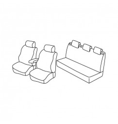 Set coprisedili Superior - Nocciola - compatibile per Skoda Fabia 5p (05/07>01/15) dal 2010