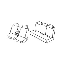 Set coprisedili Superior - Beige - compatibile per Skoda Fabia 5p (02/15>08/21) Ambiente