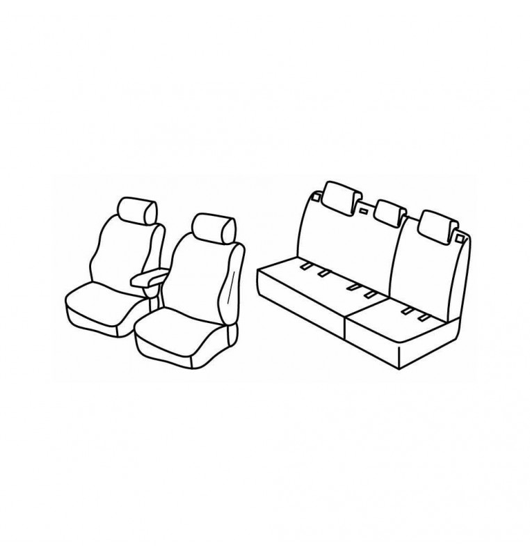 Set coprisedili Superior - Beige - compatibile per Skoda Fabia Wagon (04/15>08/22)