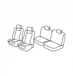 Set coprisedili Superior - Beige - compatibile per Citroen C2 (10/03>03/10) VTR