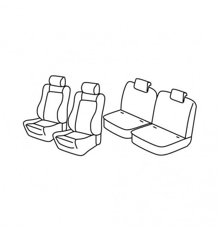 Set coprisedili Superior - Beige - compatibile per Citroen C2 (10/03>03/10) VTR