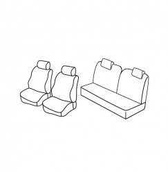 Set coprisedili Superior - Beige - compatibile per Citroen C2 (10/03>03/10) Tonic