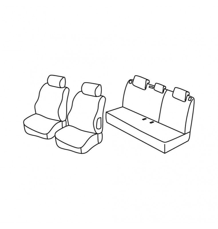 Set coprisedili Superior - Beige - compatibile per Citroen C3 (05/02>08/05)