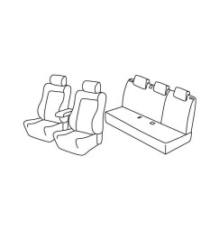 Set coprisedili Superior - Beige - compatibile per Citroen C3 (11/09>10/16) Comfort