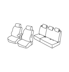 Set coprisedili Superior - Grigio/Nero - compatibile per Citroen C3 Picasso (01/09>10/12) Exclusive