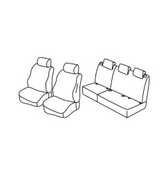 Set coprisedili Superior - Nocciola - compatibile per Citroen C3 Picasso (01/09>10/12) Exclusive