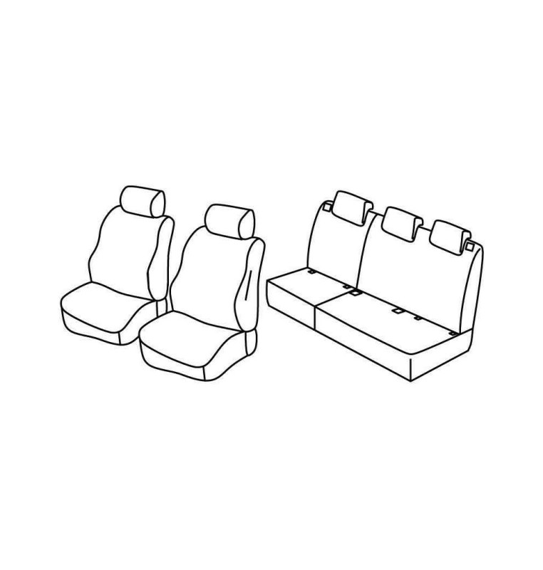 Set coprisedili Superior - Grigio/Nero - compatibile per Citroen C3 Picasso (01/09>10/12) Exclusive