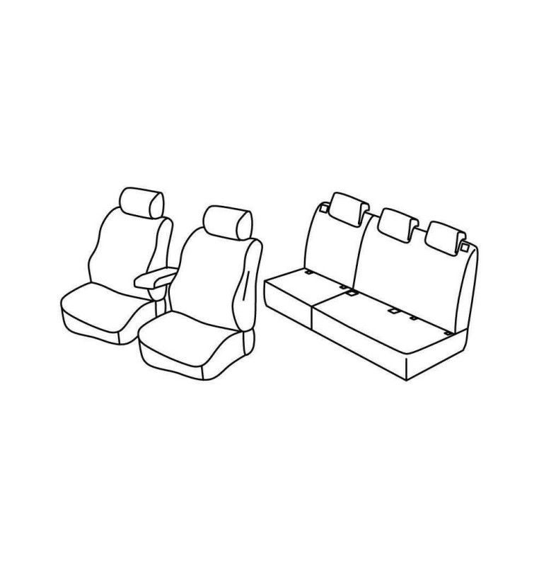 Set coprisedili Superior - Grigio/Nero - compatibile per Citroen C3 Picasso (01/09>10/12) Exclusive