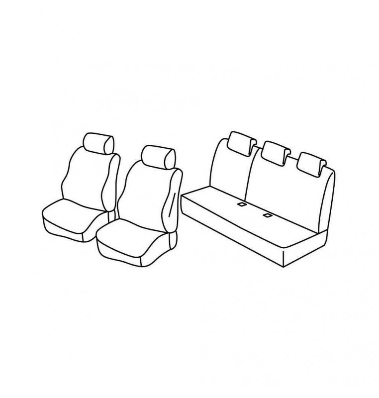 Set coprisedili Superior - Nocciola - compatibile per Dacia Duster (02/18>) Comfort, Essential