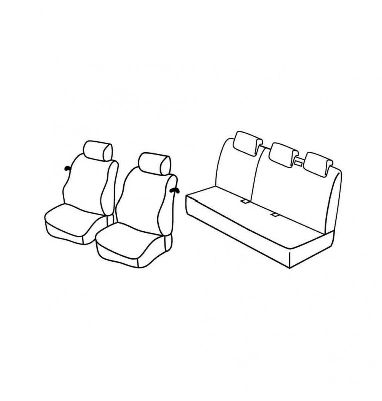 Set coprisedili Superior - Nocciola - compatibile per Nissan Micra 3p (10/07>10/10)