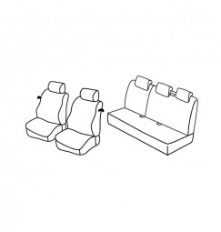 Set coprisedili Superior - Beige - compatibile per Nissan Micra 3p (10/07>10/10)