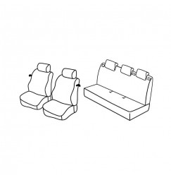 Set coprisedili Superior - Beige - compatibile per Nissan Micra 3p (10/07>10/10)