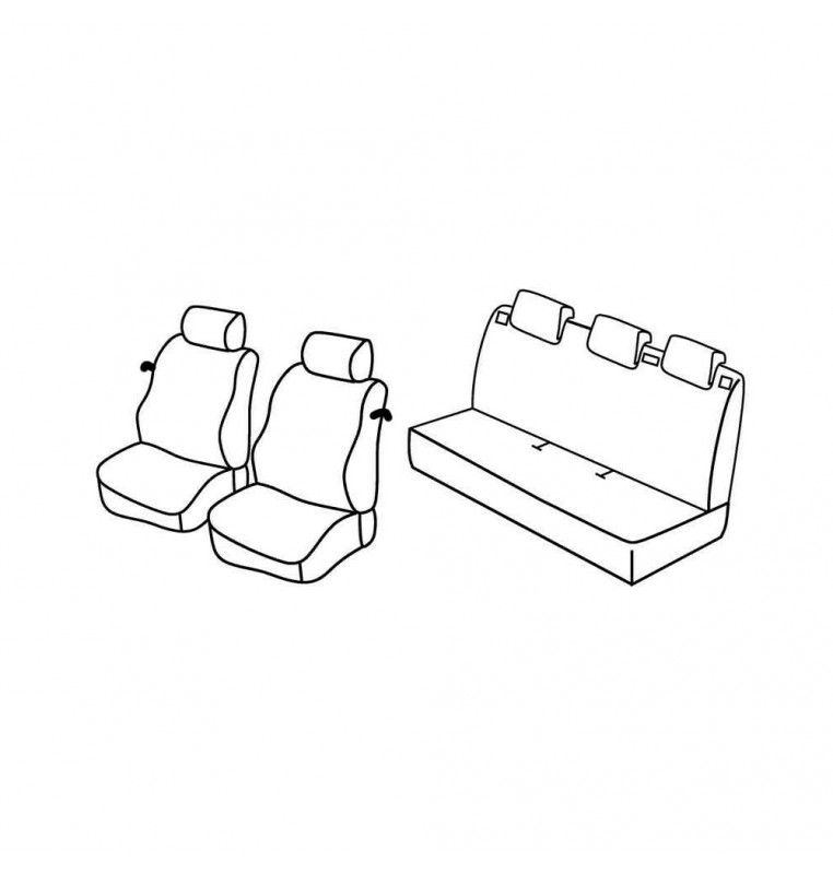 Set coprisedili Superior - Beige - compatibile per Nissan Micra 3p (10/07>10/10)