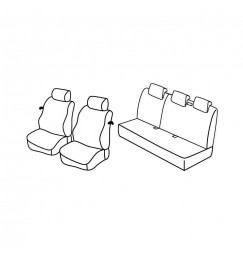 Set coprisedili Superior - Beige - compatibile per Nissan Micra 3p (01/03>09/07)