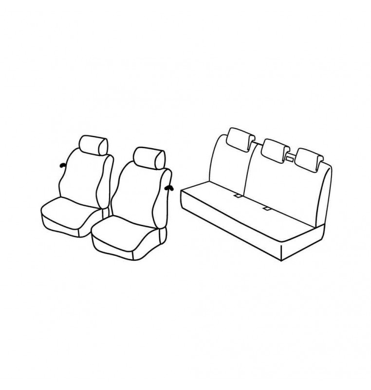 Set coprisedili Superior - Beige - compatibile per Nissan Micra 3p (01/03>09/07)