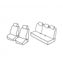 Set coprisedili Superior - Beige - compatibile per Nissan Micra 5p (01/03>09/07)