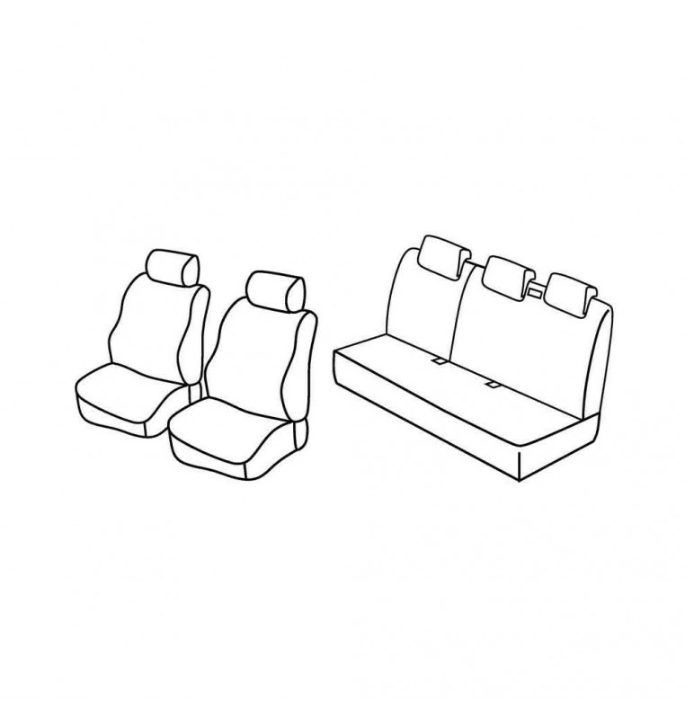 Set coprisedili Superior - Beige - compatibile per Nissan Micra 5p (01/03>09/07)