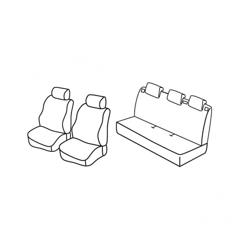 Set coprisedili Superior - Nocciola - compatibile per Nissan Micra 5p (10/07>10/10)