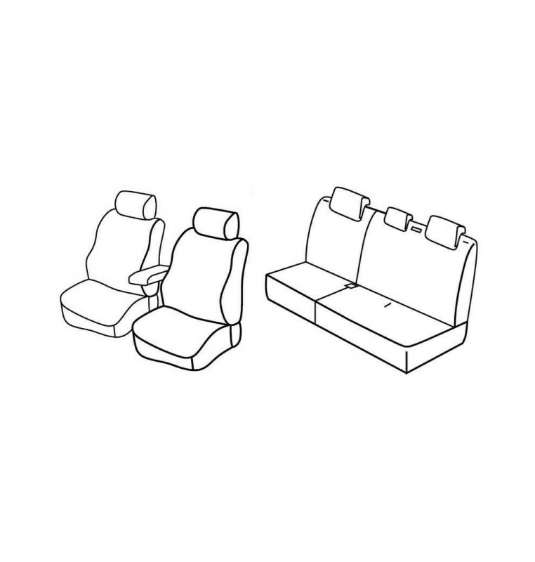 Set coprisedili Superior - Beige - compatibile per Nissan Micra (11/10>02/17)