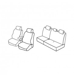 Set coprisedili Superior - Grigio/Nero - compatibile per Nissan Micra (11/10>02/17)