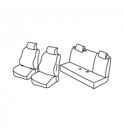 Set coprisedili Superior - Beige - compatibile per Nissan Micra (03/17>)