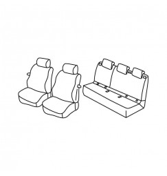 Set coprisedili Superior - Beige - compatibile per Opel Corsa E 3p (12/14>08/19)