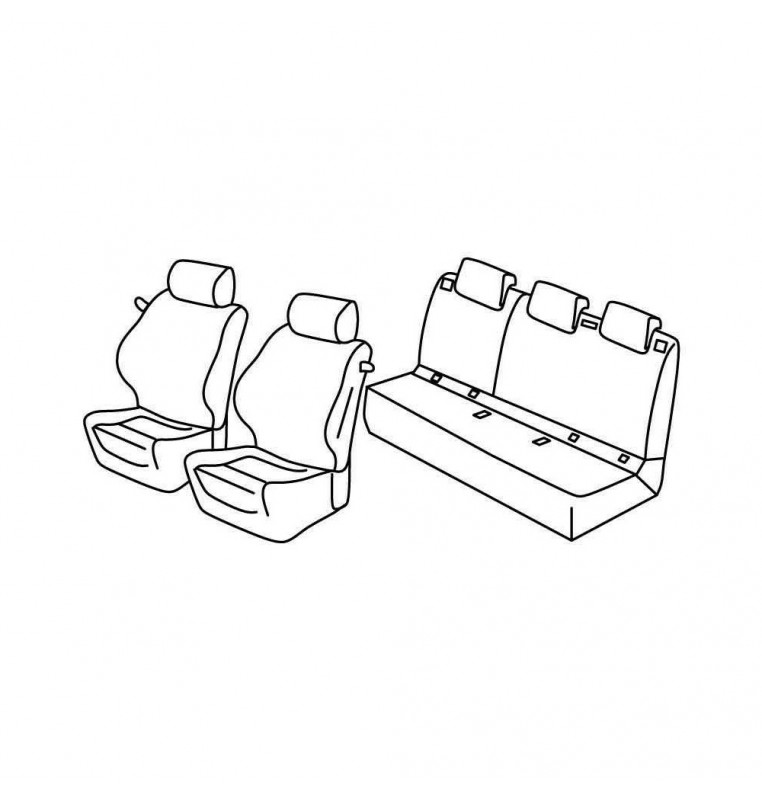 Set coprisedili Superior - Nocciola - compatibile per Opel Corsa E 3p (12/14>08/19)