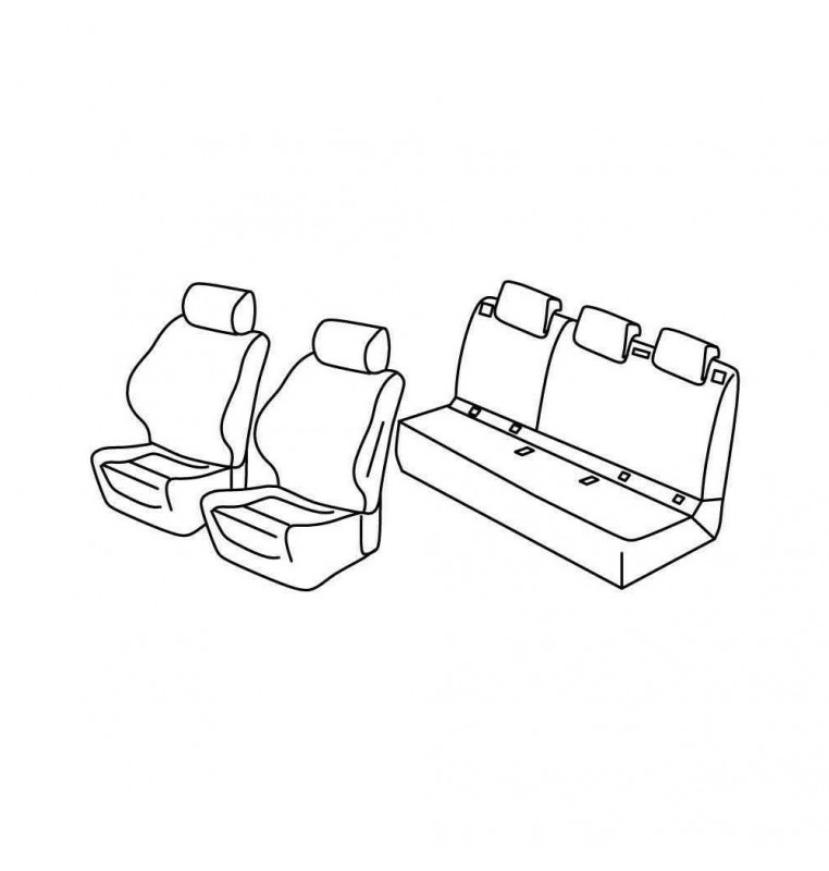 Set coprisedili Superior - Nocciola - compatibile per Opel Corsa E 5p (12/14>08/19)