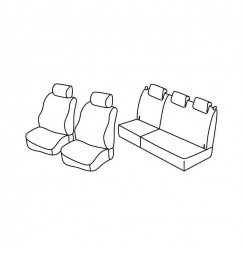 Set coprisedili Superior - Grigio/Nero - compatibile per Opel Agila (05/00>01/08)