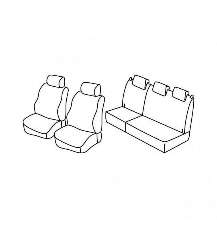 Set coprisedili Superior - Nero/Grigio - compatibile per Opel Agila (05/00>01/08)