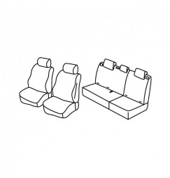 Set coprisedili Superior - Beige - compatibile per Opel Karl (12/14>12/19)