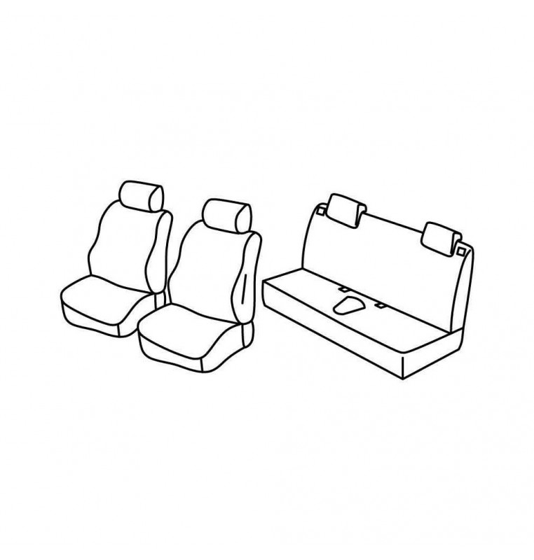 Set coprisedili Superior - Nocciola - compatibile per Opel Karl (12/14>12/19)