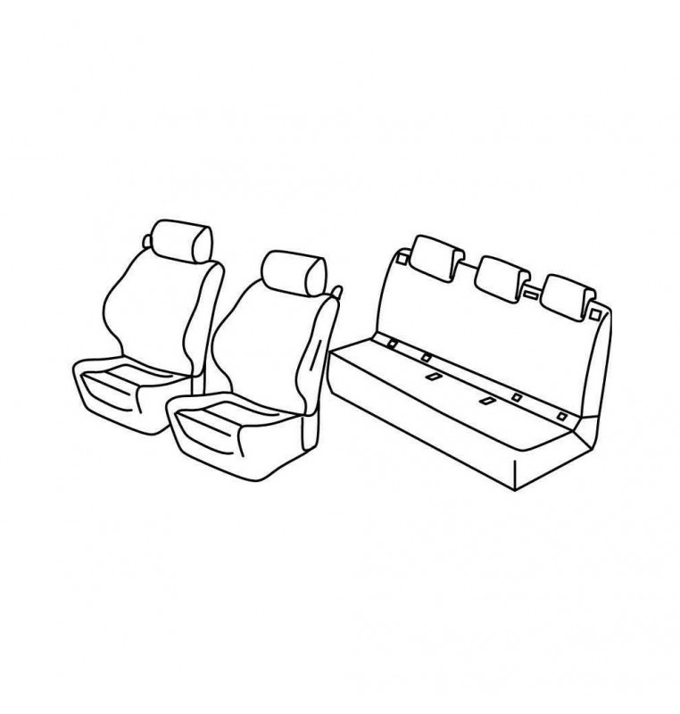 Set coprisedili Superior - Nocciola - compatibile per Opel Corsa E 3p (12/14>08/19)