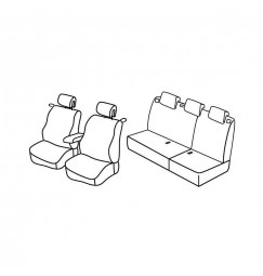 Set coprisedili Superior - Nocciola - compatibile per Renault Megane II 3p (10/02>10/08) fino al 8/2006