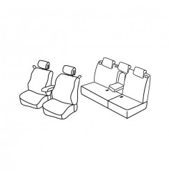 Set coprisedili Superior - Nocciola - compatibile per Renault Megane II 3p (10/02>10/08) fino al 8/2006