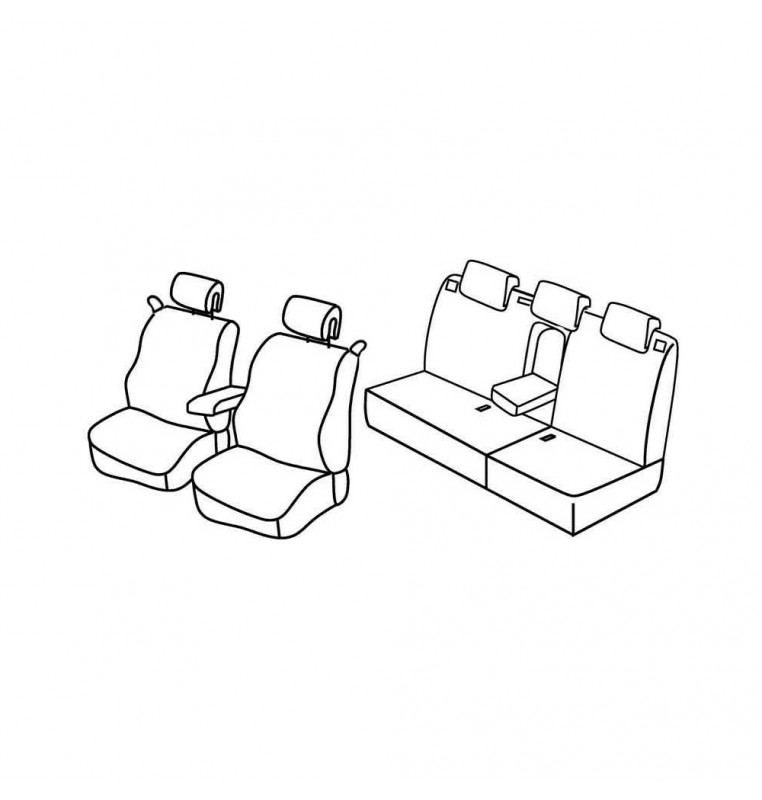 Set coprisedili Superior - Nocciola - compatibile per Renault Megane II 3p (10/02>10/08) fino al 8/2006