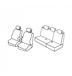 Set coprisedili Superior - Nocciola - compatibile per Renault Megane II 5p (10/02>10/08) fino al 8/2006