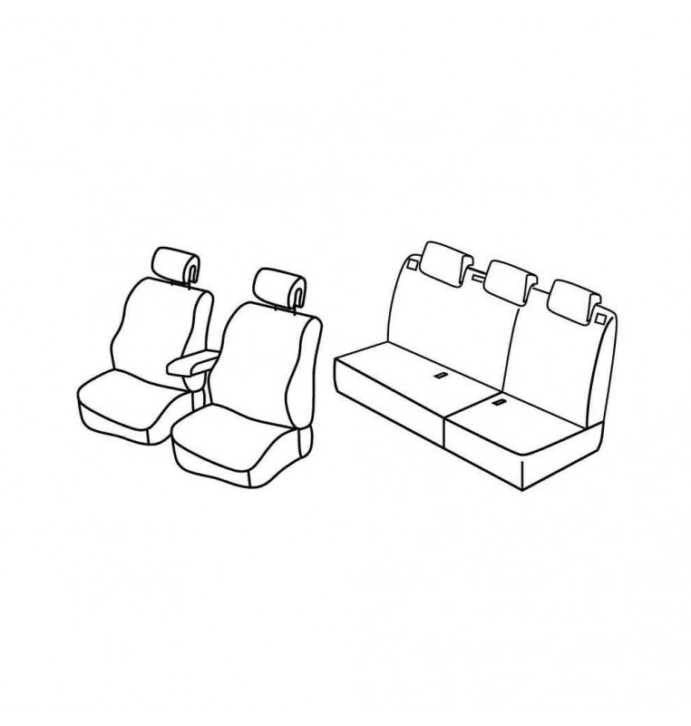 Set coprisedili Superior - Nocciola - compatibile per Renault Megane II 5p (10/02>10/08) fino al 8/2006