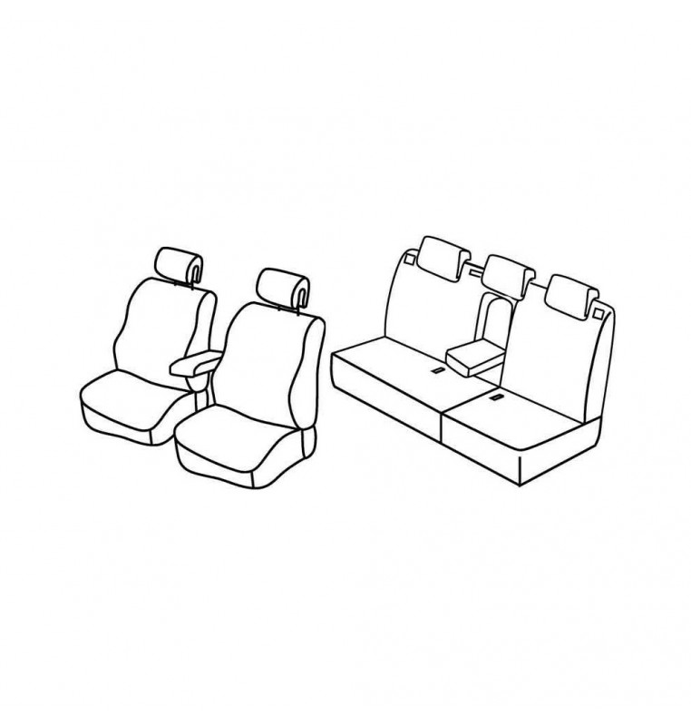 Set coprisedili Superior - Nocciola - compatibile per Renault Megane II 5p (10/02>10/08) fino al 8/2006