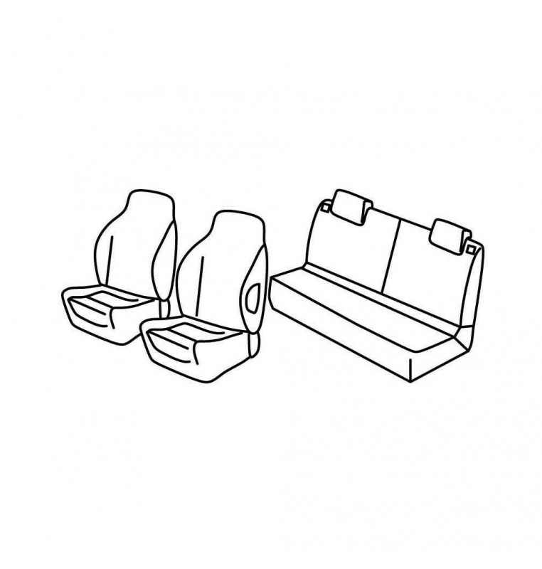 Set coprisedili Superior - Nocciola - compatibile per Renault Twingo (09/14>) anche elettrica