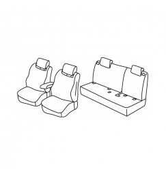 Set coprisedili Superior - Nocciola - compatibile per Renault Clio IV 5p (10/12>07/19)  - Renault Clio IV Generation (08/19>03/2