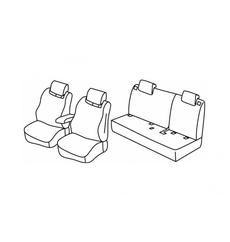 Set coprisedili Superior - Nocciola - compatibile per Renault Clio IV 5p (10/12>07/19)  - Renault Clio IV Generation (08/19>03/2