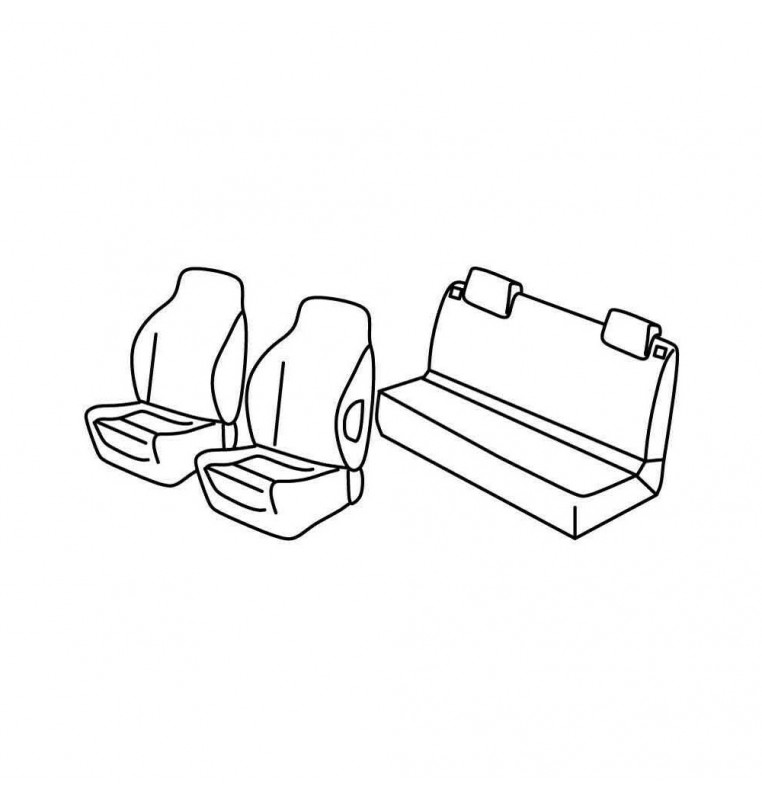 Set coprisedili Superior - Nocciola - compatibile per Renault Twingo (09/14>) anche elettrica